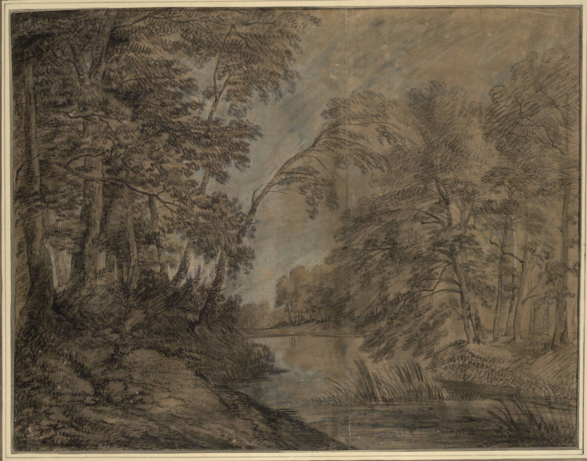 Waldlandschaft mit stillem Gewässer, Lodewijk de Vadder