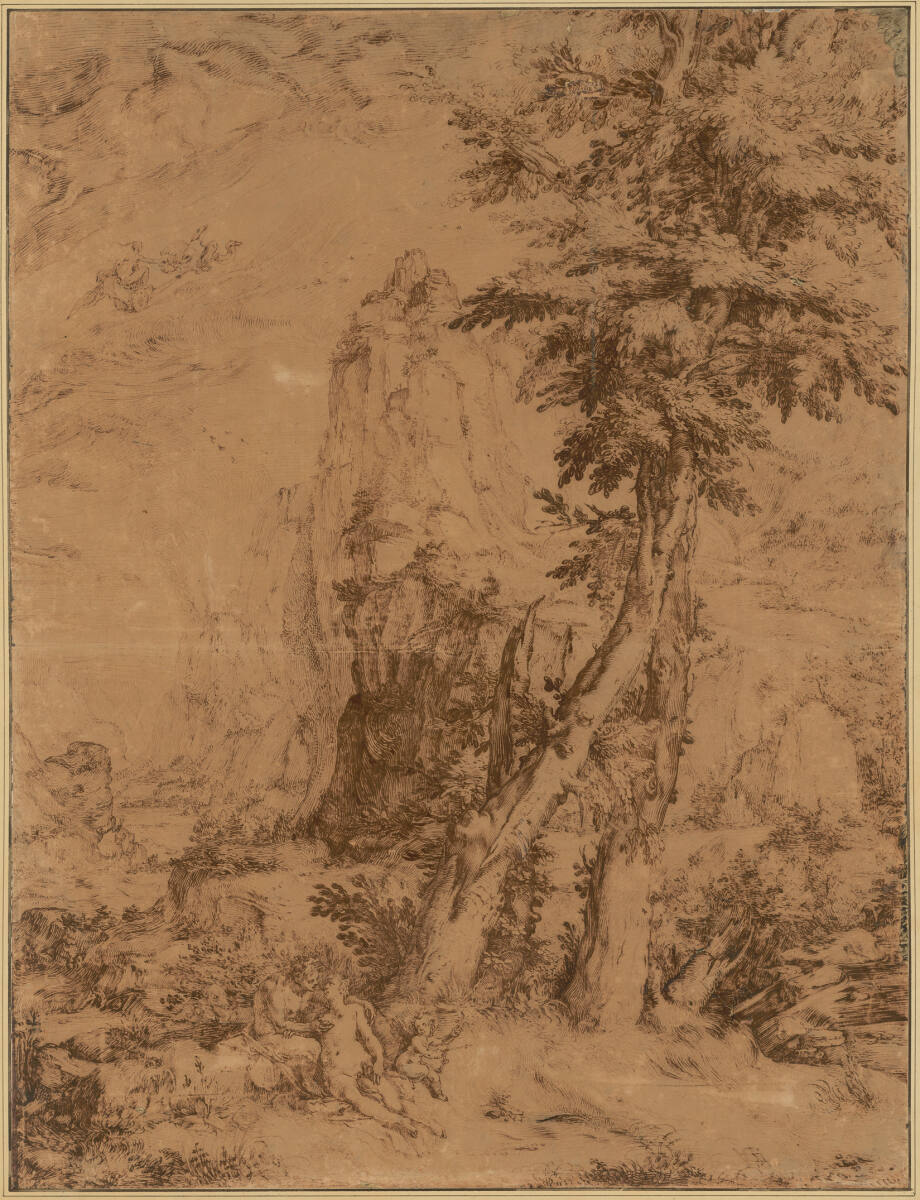 Landschaft mit Venus und Adonis, Hendrik Goltzius, 1596
