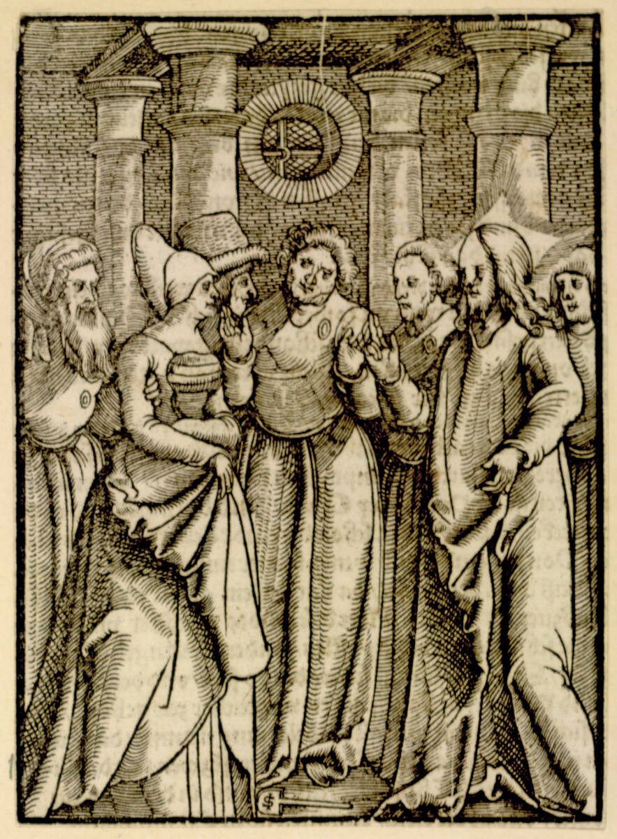 Christus und die Ehebrecherin im Tempel, 1516