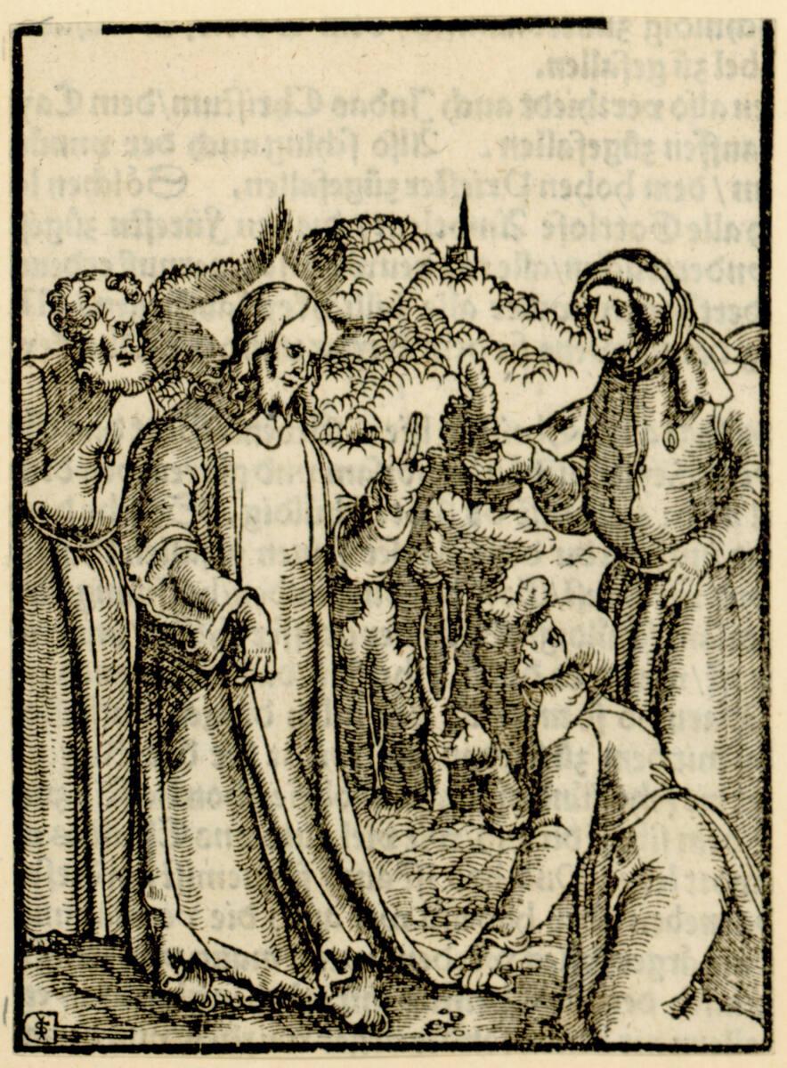 Meister IS mit der Schaufel, Christus segnet das blutflüssige Weib, Inv. Nr.: DG1937/198