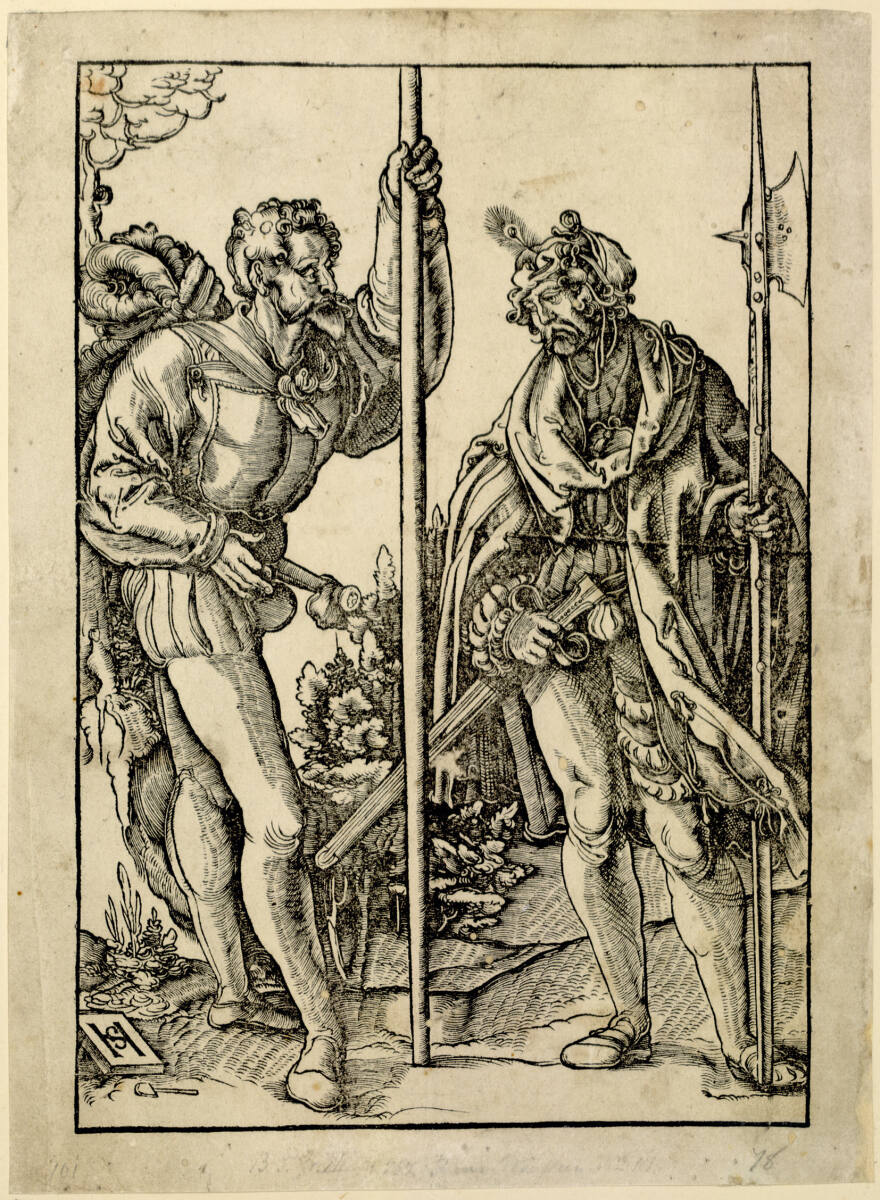 Zwei Landsknechte mit Spieß und Hellebarde, Hans Leonhard Schäufelein