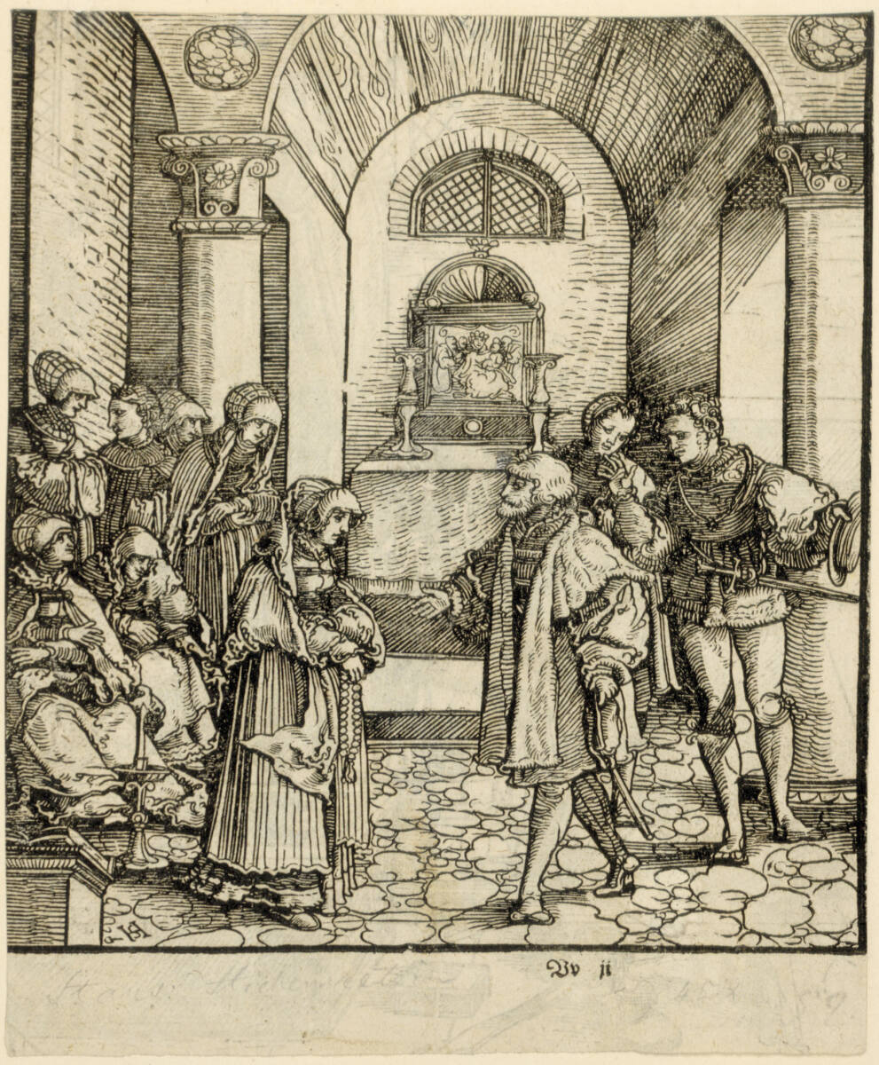 Damen und Herren in einer Kapelle, Hans Leonhard Schäufelein