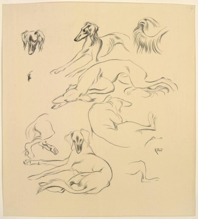 Norbertine von Bresslern-Roth, Persische Windhunde, Inv. Nr.: 37833/24