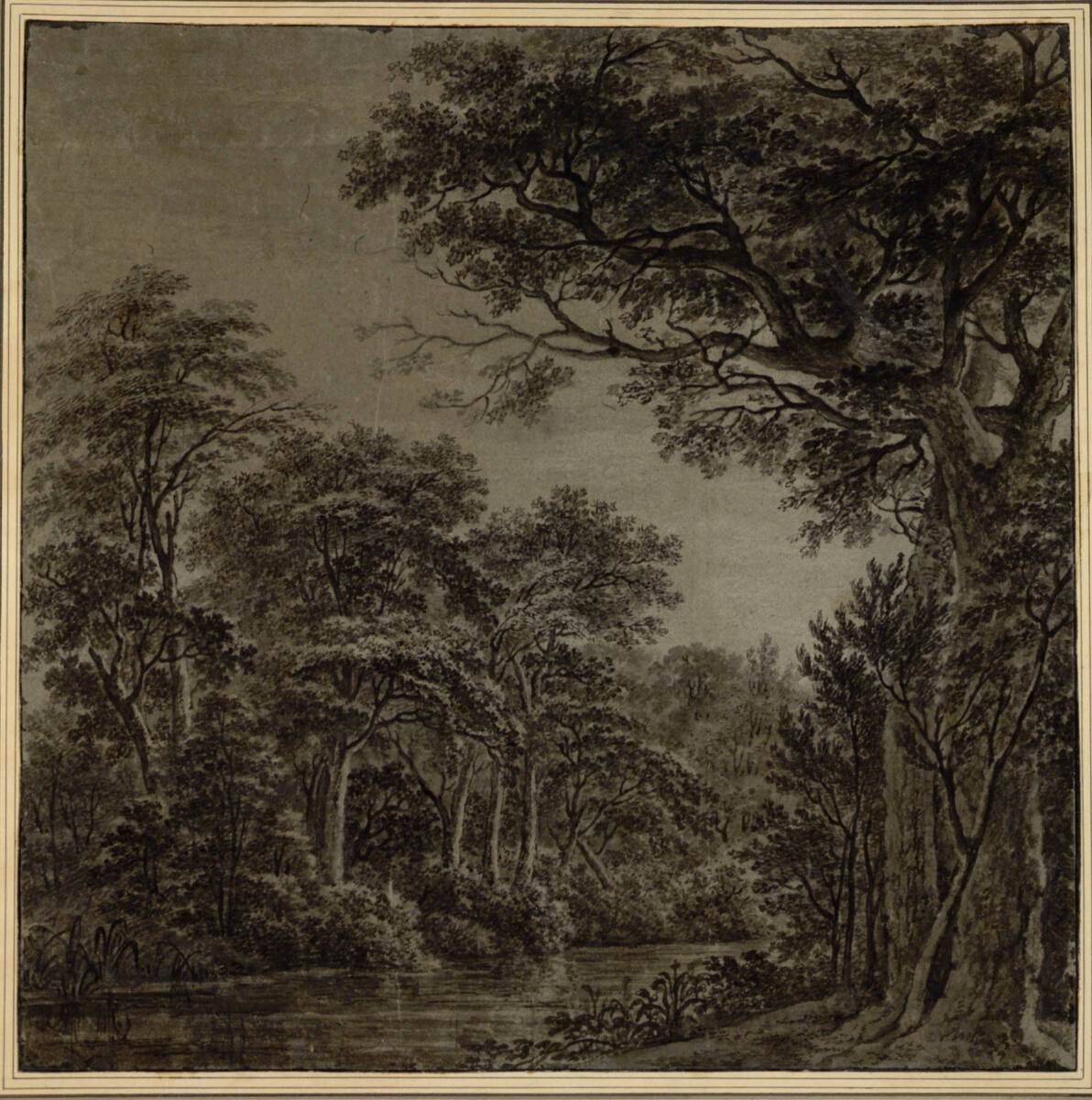 Waldstück mit ruhigem Gewässer, Antonie Waterloo