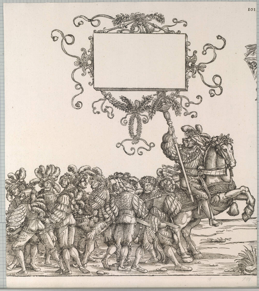 Triumphzug Kaiser Maximilians I.: Gespann zum Trophäenwagen, Hans Springinklee, 1796