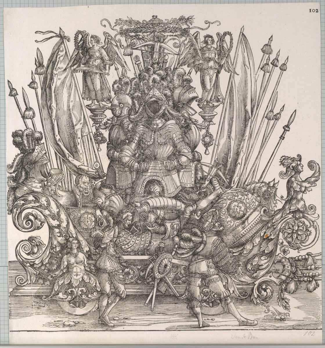 Triumphzug Kaiser Maximilians I.: Trophäenwagen, Hans Springinklee, 1796