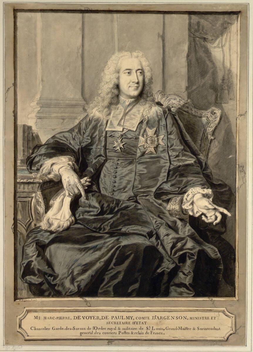 Anonym, Portrait des Marc-Pierre de Voyer de Paulmy, Comte d'Argenson, Inv. Nr.: 15251