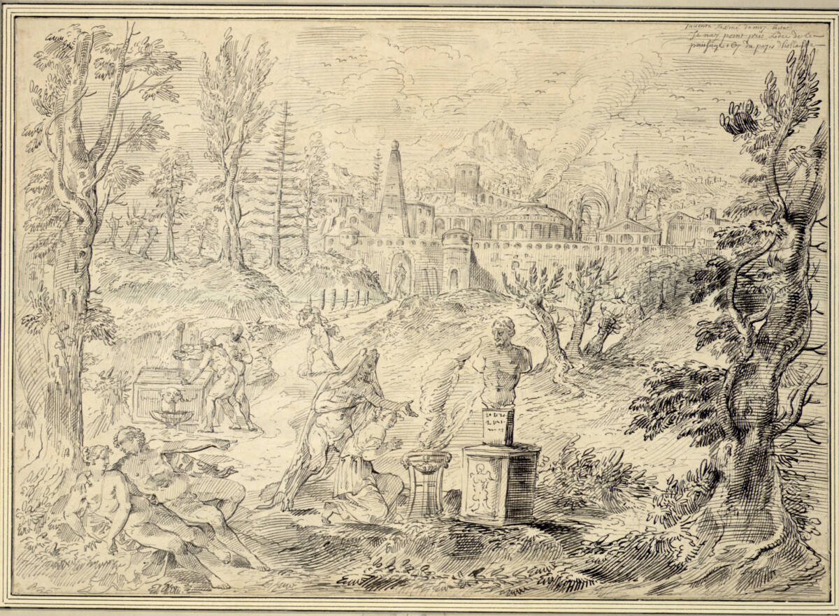 Arkadische Landschaft mit einer Opferszene, FrançoisBoitard