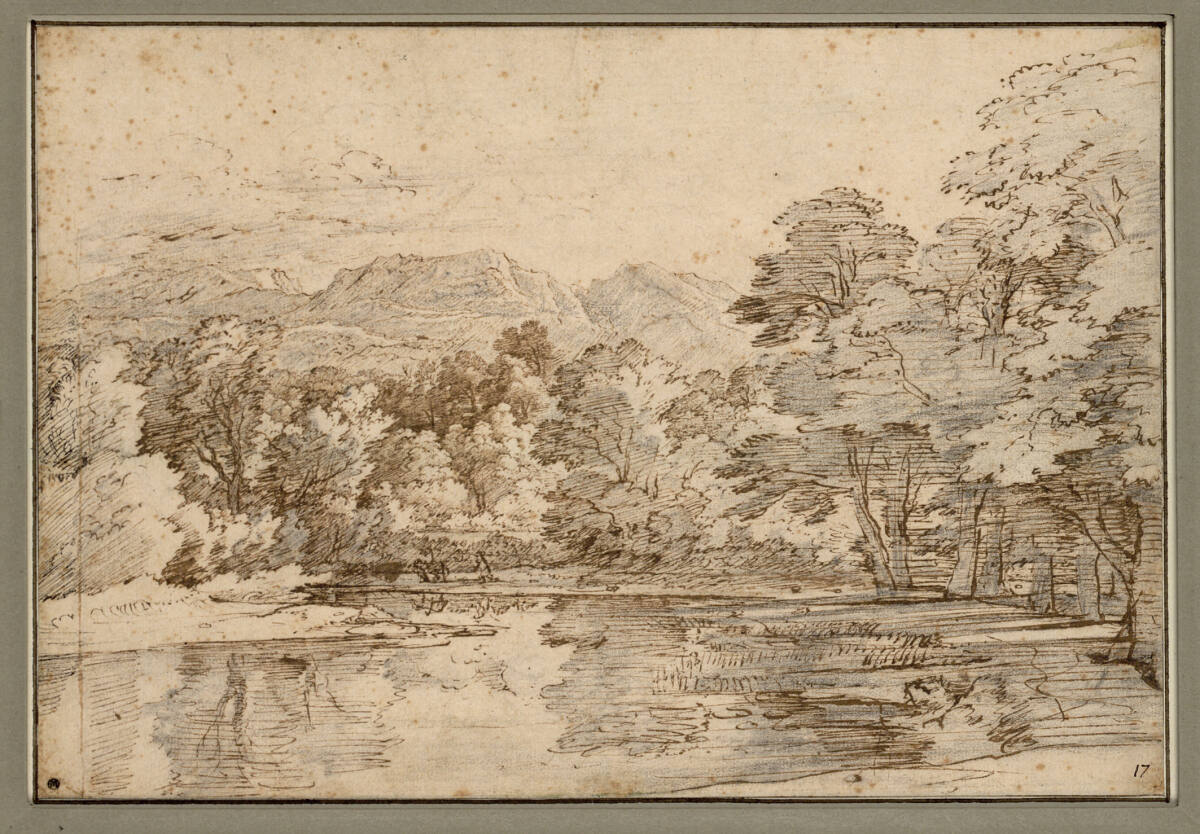 Waldlandschaft mit Teich, Herman van Swanevelt
