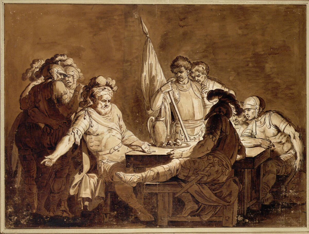 Tafelnde Soldaten, PhilippeLouisParizeau, 1770