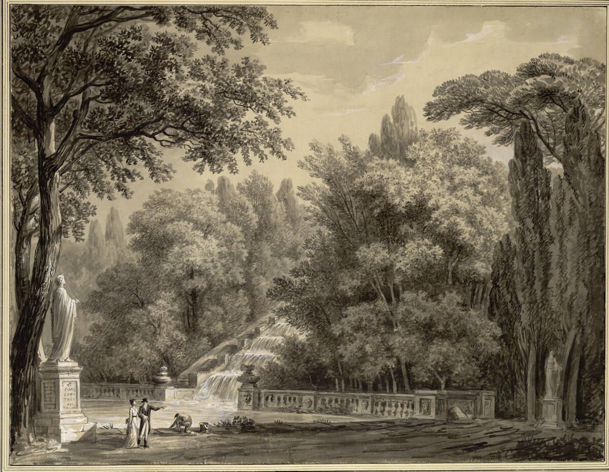 René-Louis-Maurice Béguyer de Chancourtois, Partie d'un Bosquet du Jardin de la Villa Aldobrand…