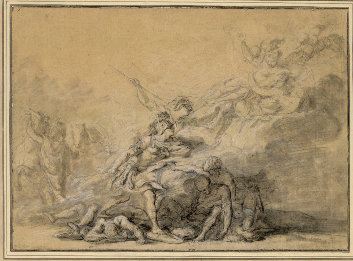 Szene aus der Ilias von Homer, Pierre Alexandre Wille