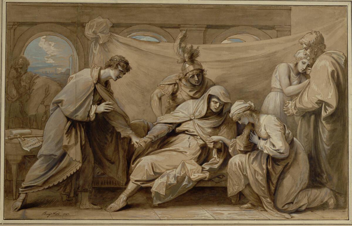 Benjamin West, Der sterbende Cato vermählt seine Tochter, Inv. Nr.: 15452