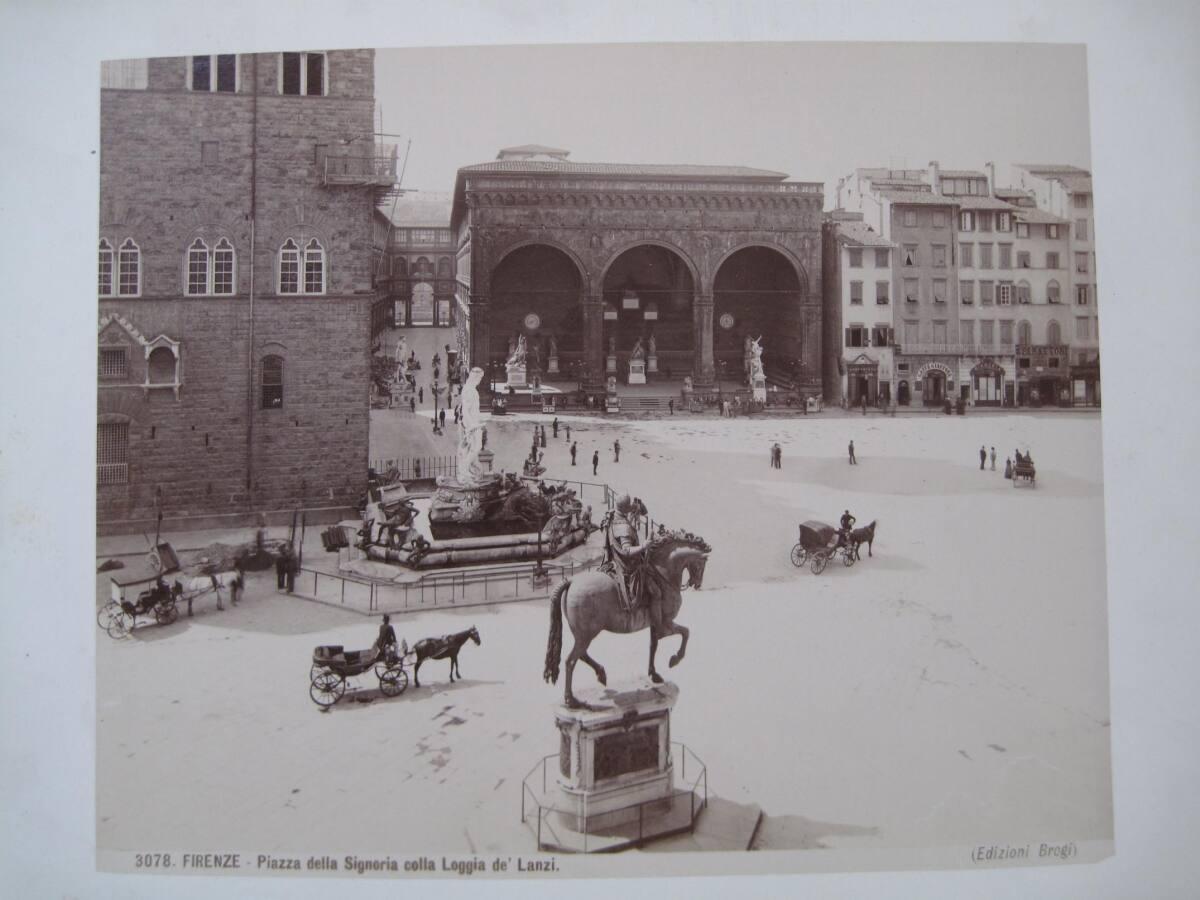 Giacomo Brogi, Carlo Brogi, Firenze, Piazza della Signoria colla Loggia de' Lanzi, Inv. Nr.: Fo…