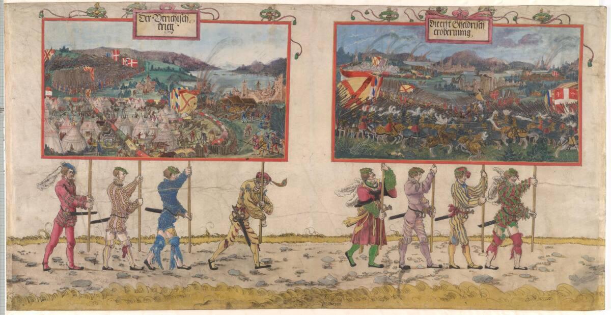 Albrecht Altdorfer, Triumphzug Kaiser Maximilians I.: Die erste Eroberung Gelderns und Der Utre…