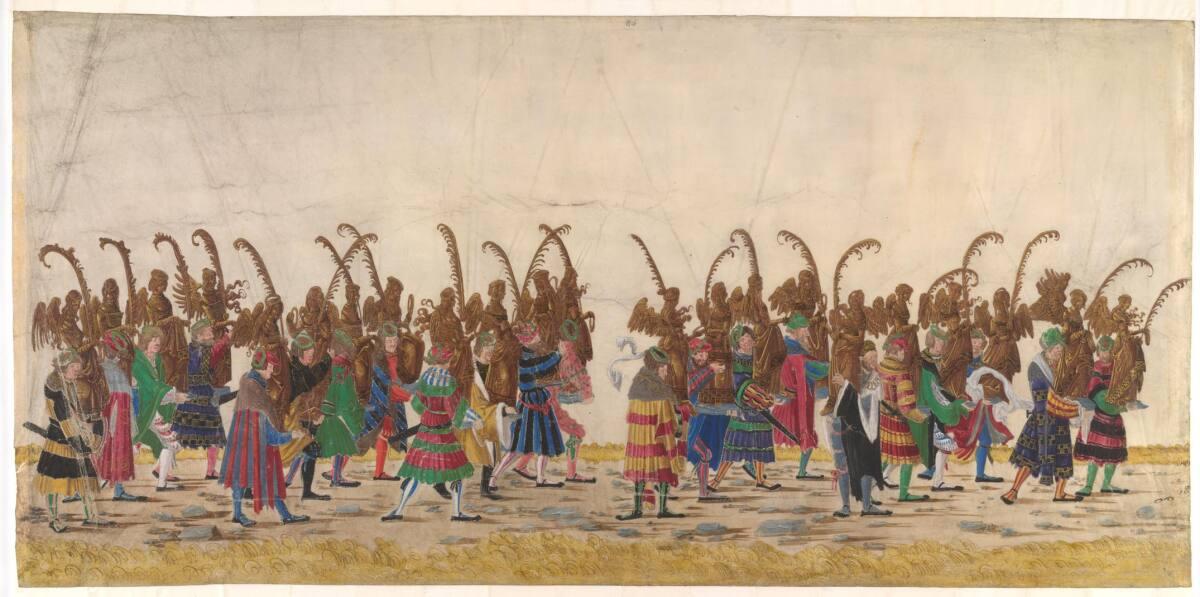 Albrecht Altdorfer, Triumphzug Kaiser Maximilians I.: Die Viktorienträger, Inv. Nr.: 25239