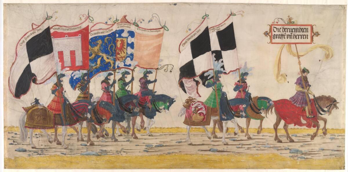 Albrecht Altdorfer, Triumphzug Kaiser Maximilians I.: Die Grafen, Inv. Nr.: 25249