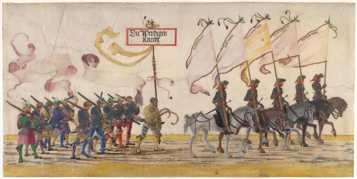 Albrecht Altdorfer, Triumphzug Kaiser Maximilians I.: Die Ritter und Knechte, Inv. Nr.: 25253