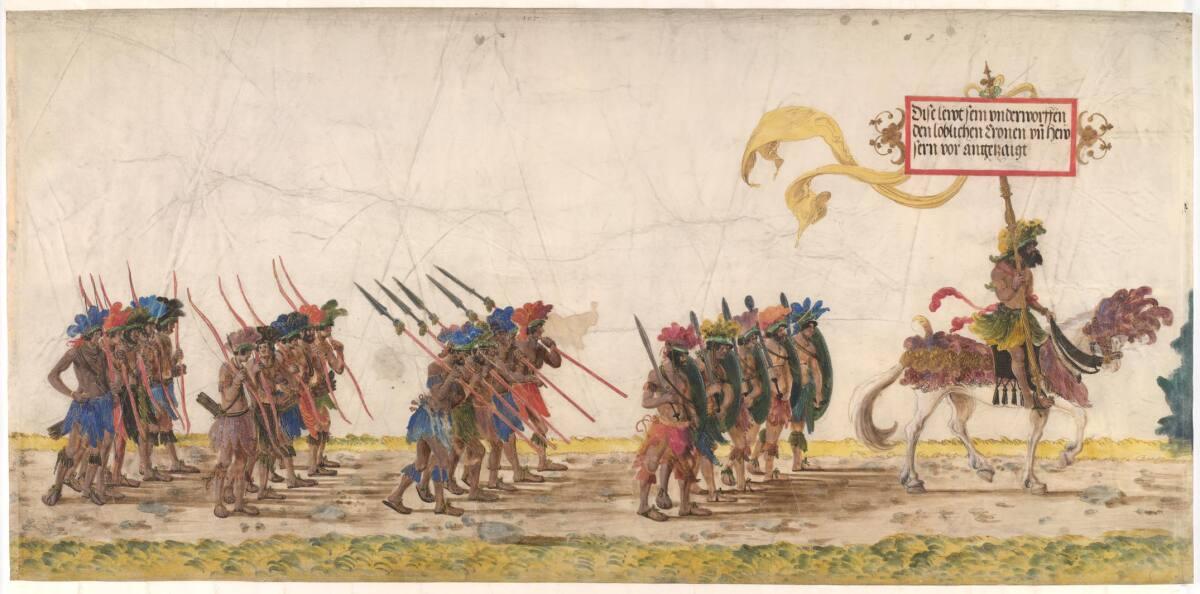 Albrecht Altdorfer, Triumphzug Kaiser Maximilians I.: Die „Kalikutischen Leut“, Inv. Nr.: 25259