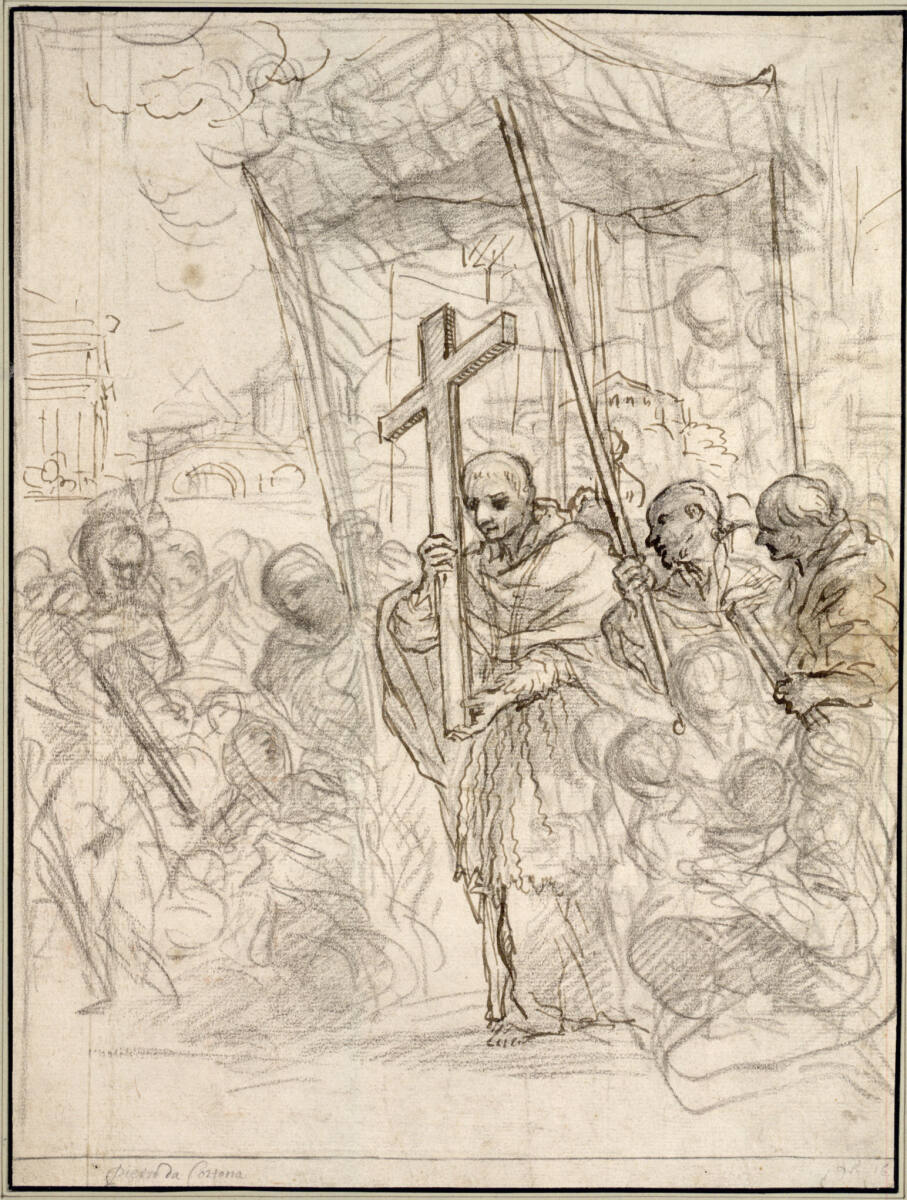 Prozession des heiligen Karl Borromäus gegen die Pest, Pietro da Cortona