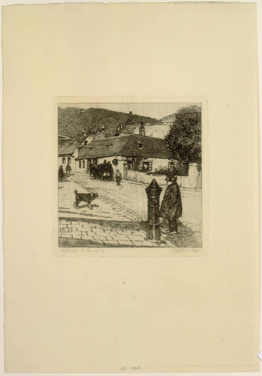 (Ritter) Max von Scherer, Heuriger in Sievering, Inv. Nr.: DG1923/152