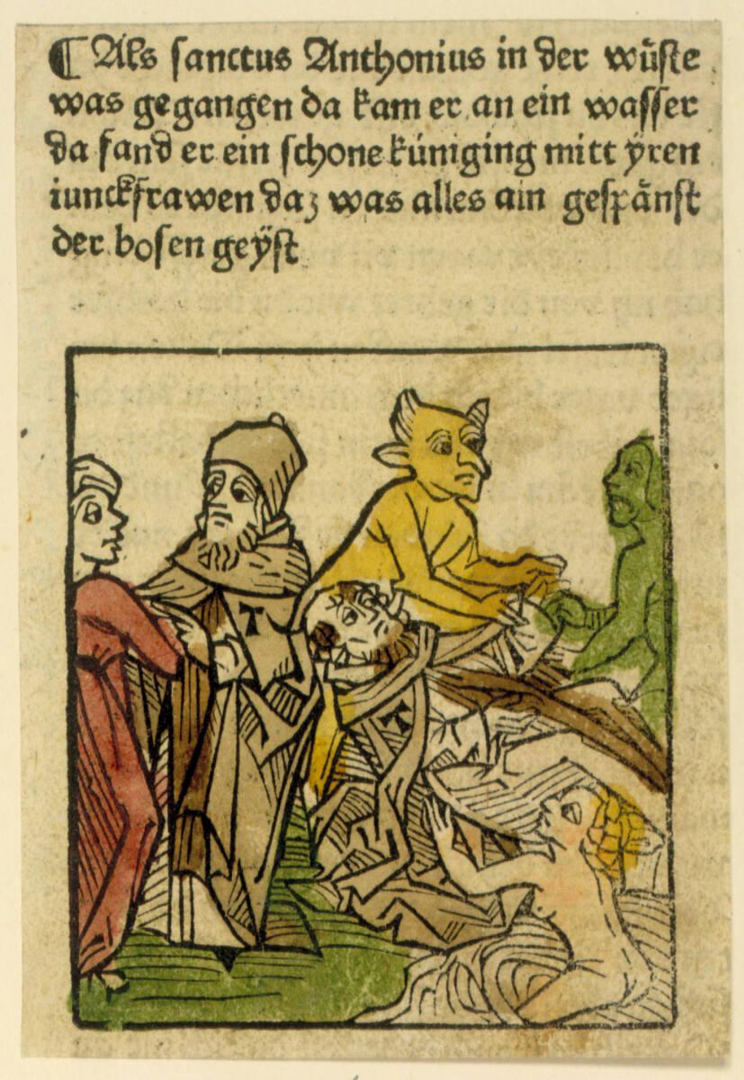 Peter Berger, Der heilige Antonius in der Wüste begegnet dem Teufel in Gestalt einer schönen Kö…