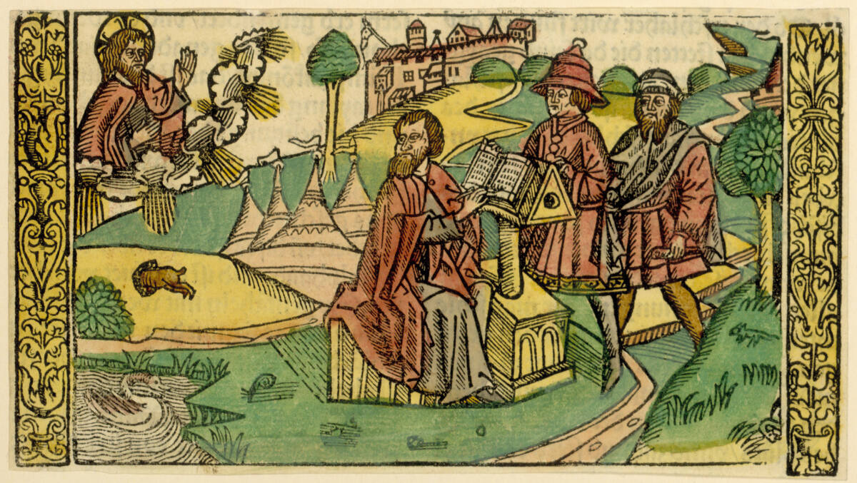 Moses schreibt die zehn Gebote nieder, Johannes Otmar, 1507