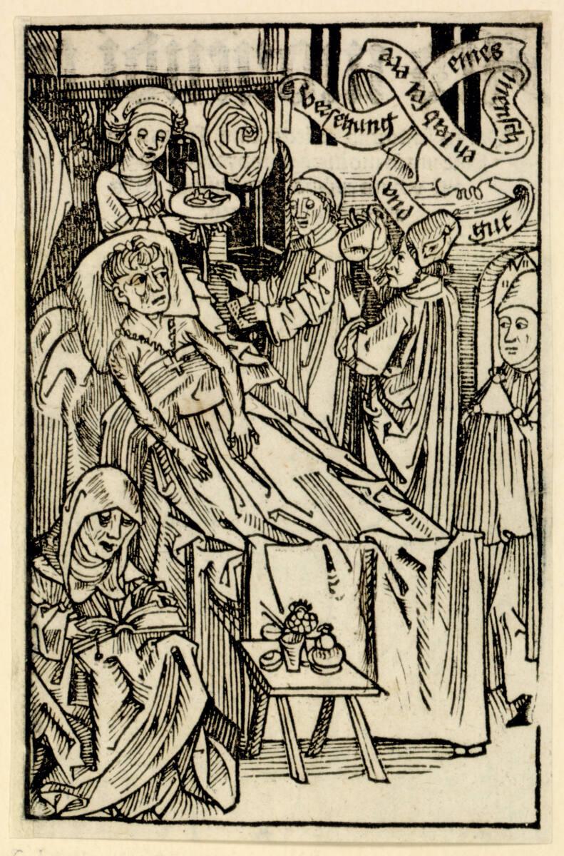 Anonym, Sterbender am Krankenbett (recto), Inv. Nr.: DG1966/421