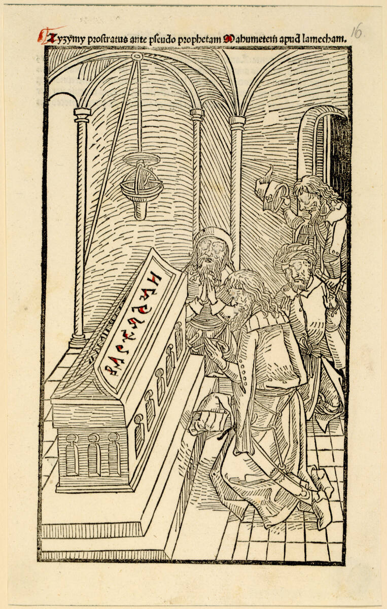 Ansicht des Grabes vom Propheten Mohammed, Johann Reger, 1496