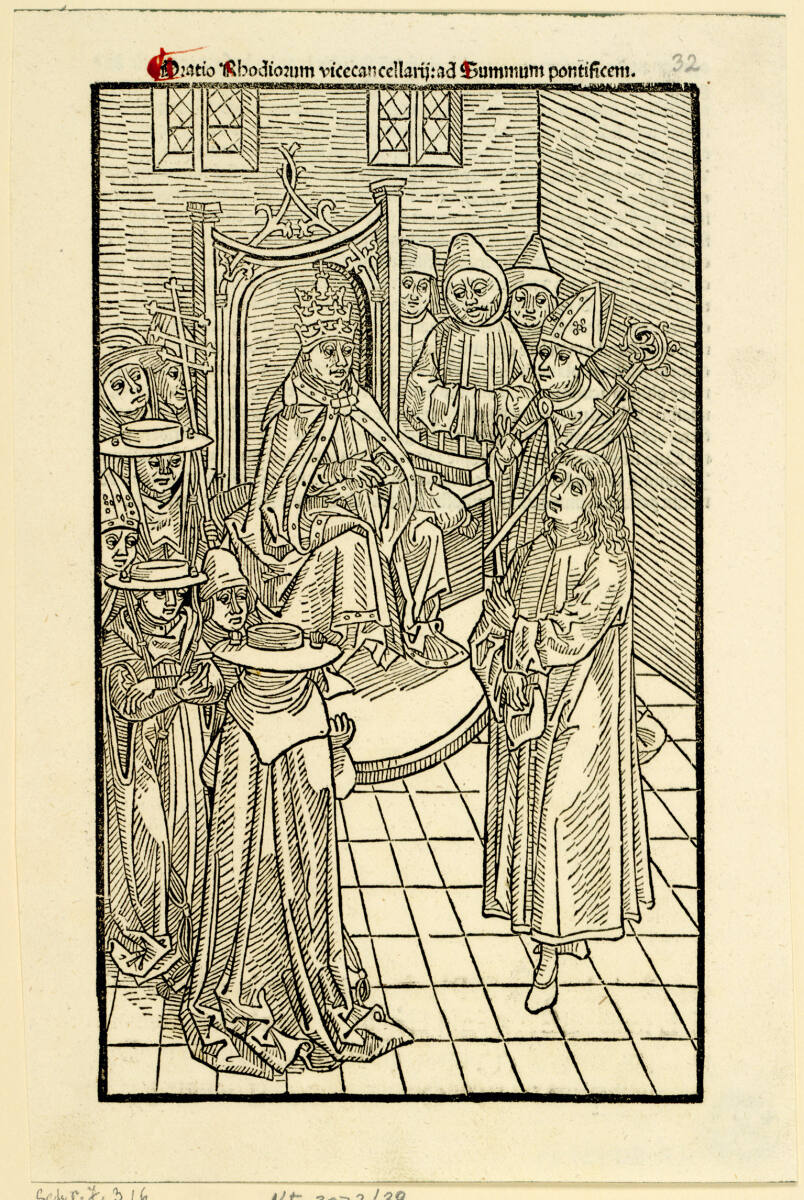 Oratio Rhodiorum vicecancellarij: ad Summum pontificem, Johann Reger, 1496