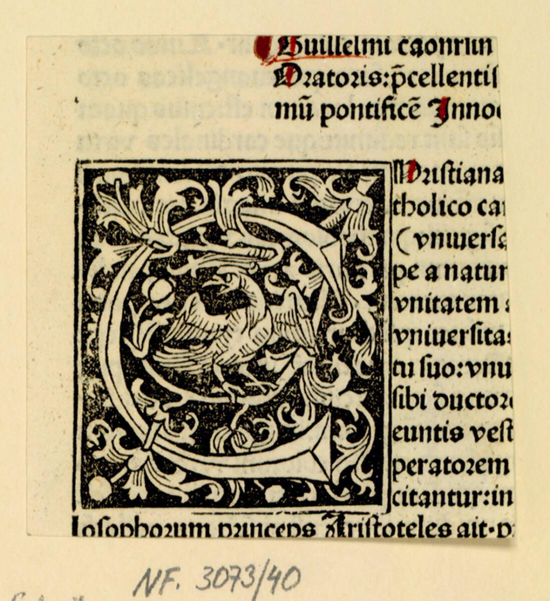Johann Reger, Initiale C, Inv. Nr.: DGNF3073/40