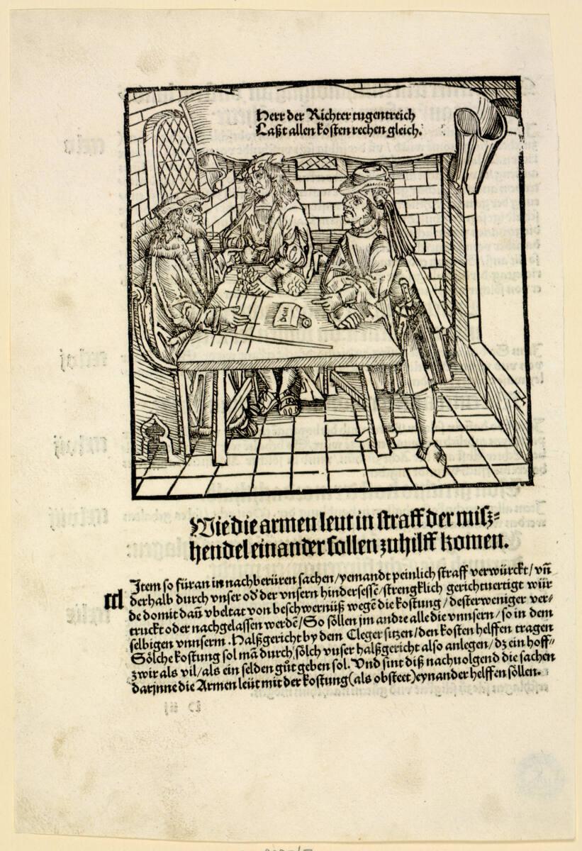 Johann Schöffer, Herr der Richter tugentreich - Laßt allen kosten rechen gleich, Inv. Nr.: DGNF…