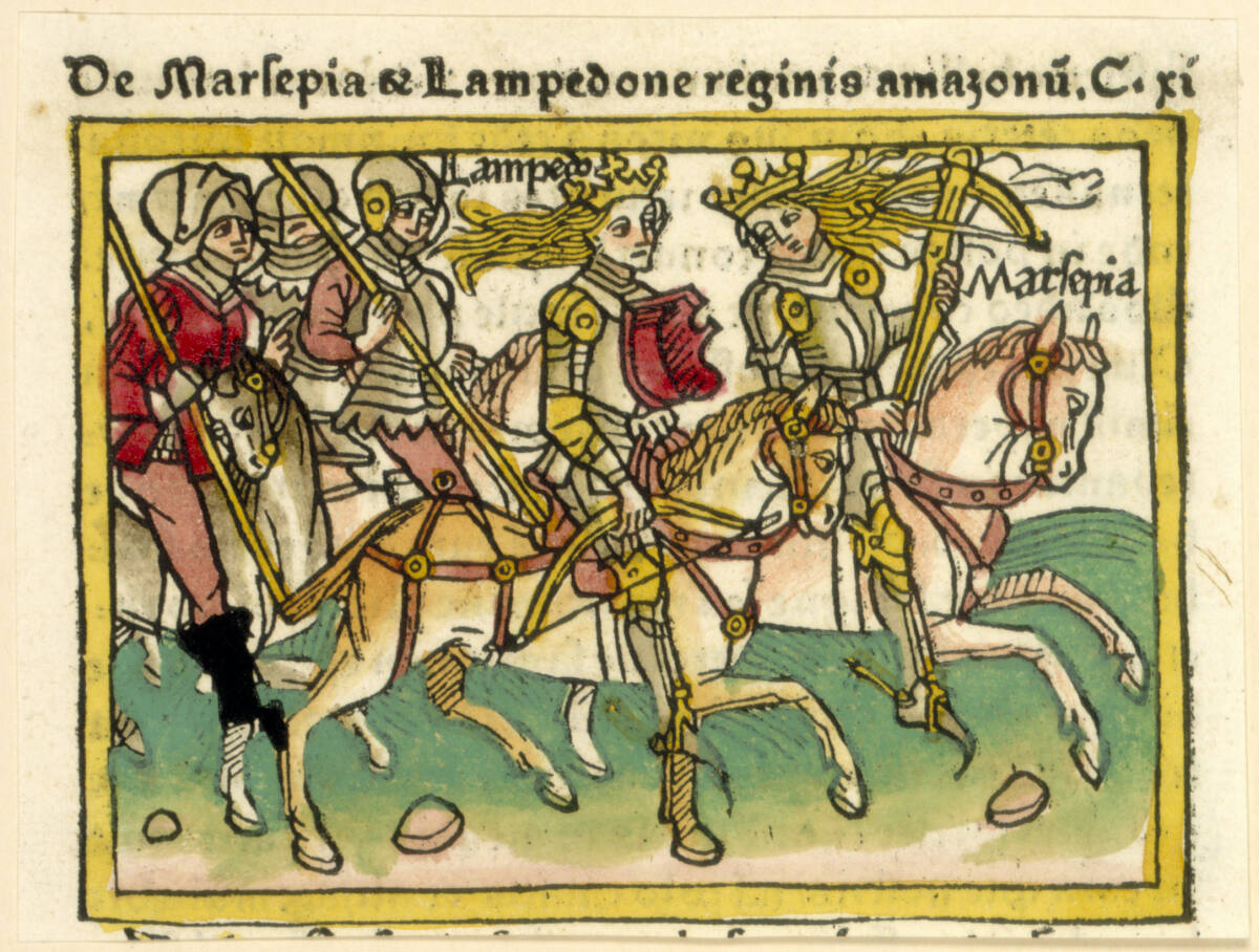 De Marsepia et Lampedone reginis amazonu - Lampedo, Marsepia, Johann Zainer, 1473