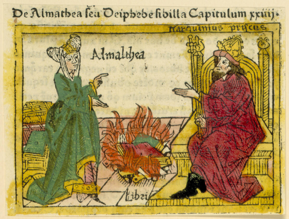De Almathea seu Deiphebe sibilla - Almathea, Libri, Tarquinius Priscus, Johann Zainer, 1473