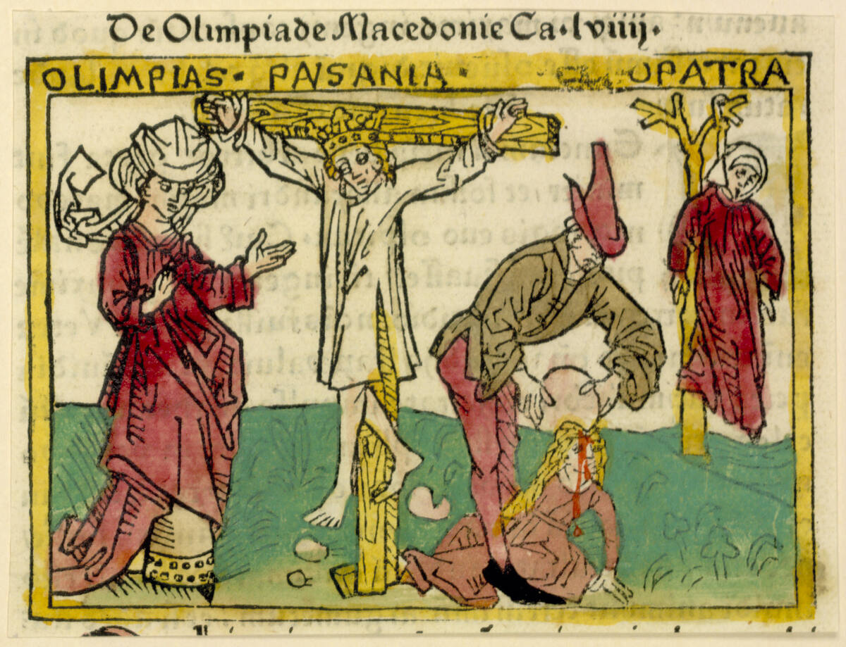 De Olympiade Macedonie - Olympias, Pausania, Cleopatra, Johann Zainer, 1473
