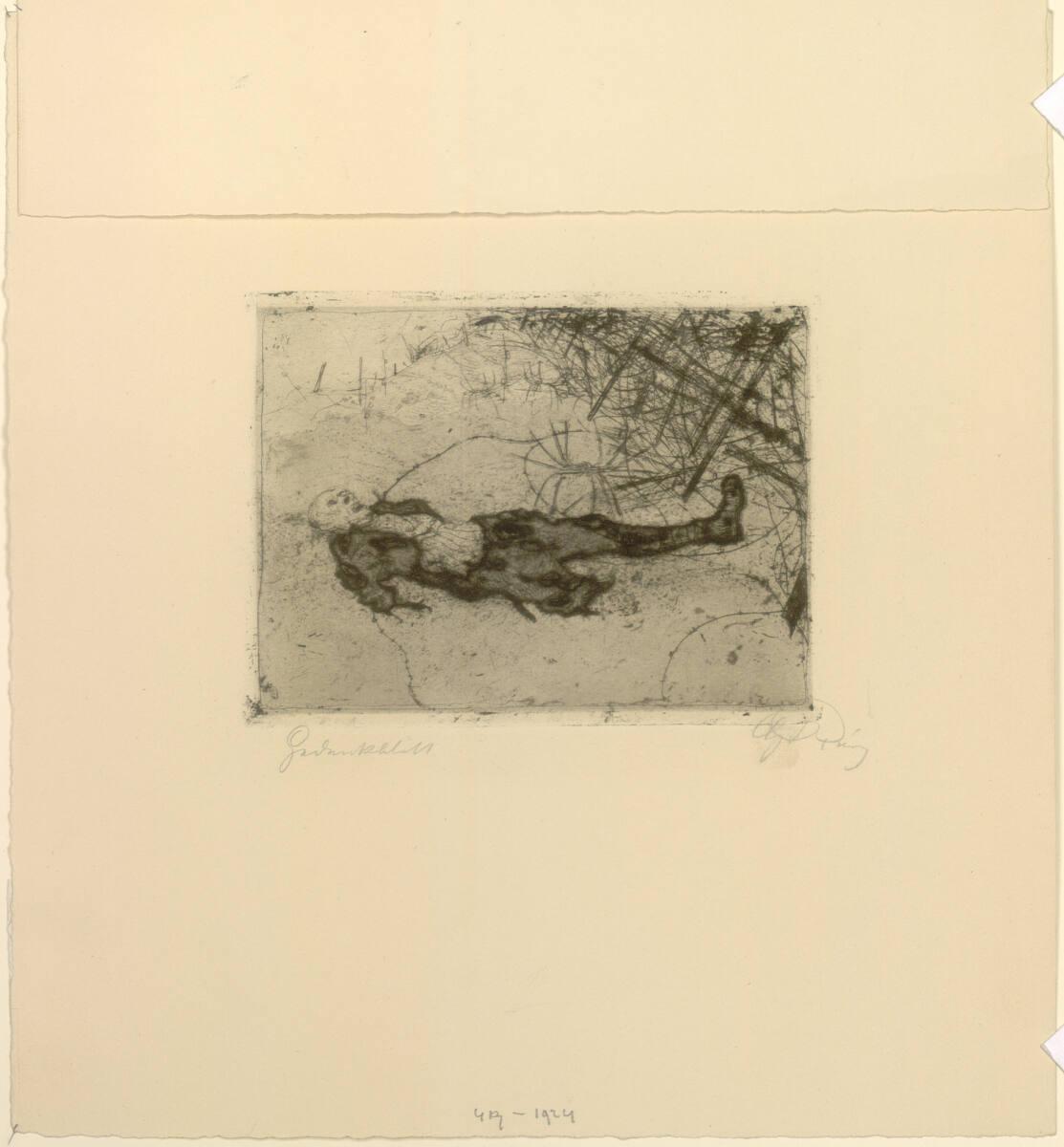 Karl Julius Heinrich Revy, Gedenkblatt, Inv. Nr.: DG1924/419