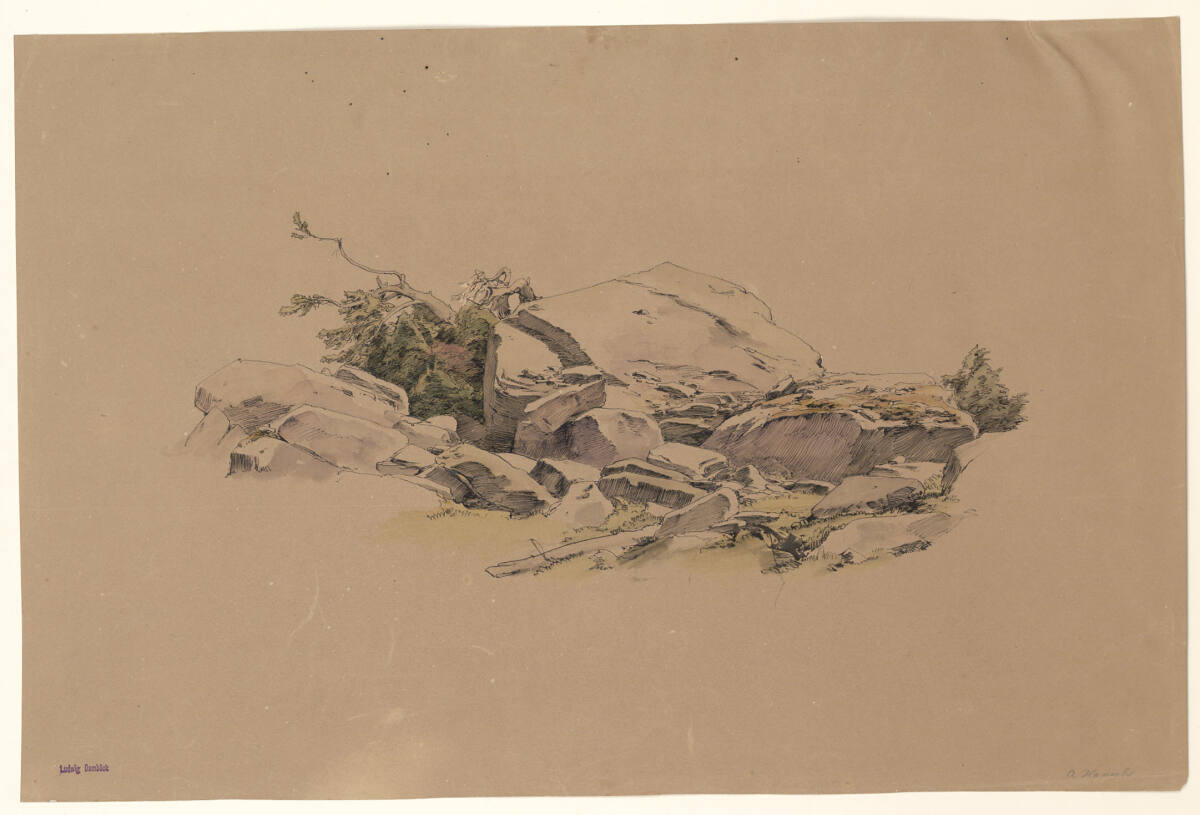 Felsstudien, Anton Hansch, 1850–1870