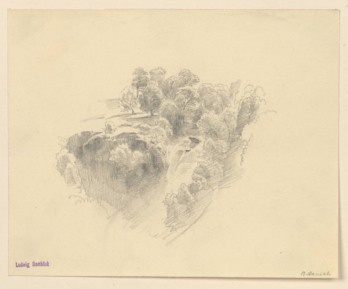 Wasserfall, Anton Hansch, 1850–1870