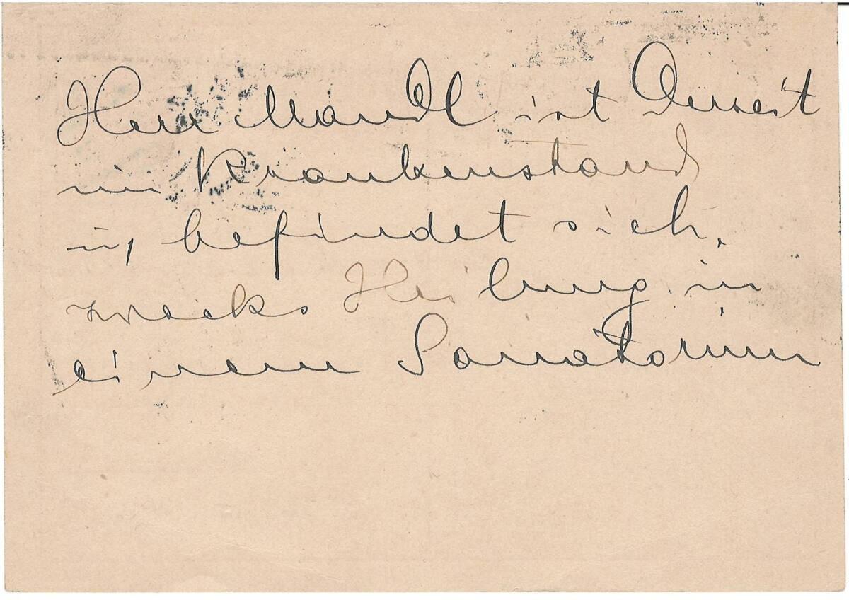 Postkarte an Dr. Mandl an Schroll Verlag, Inv. Nr.: ALA3453