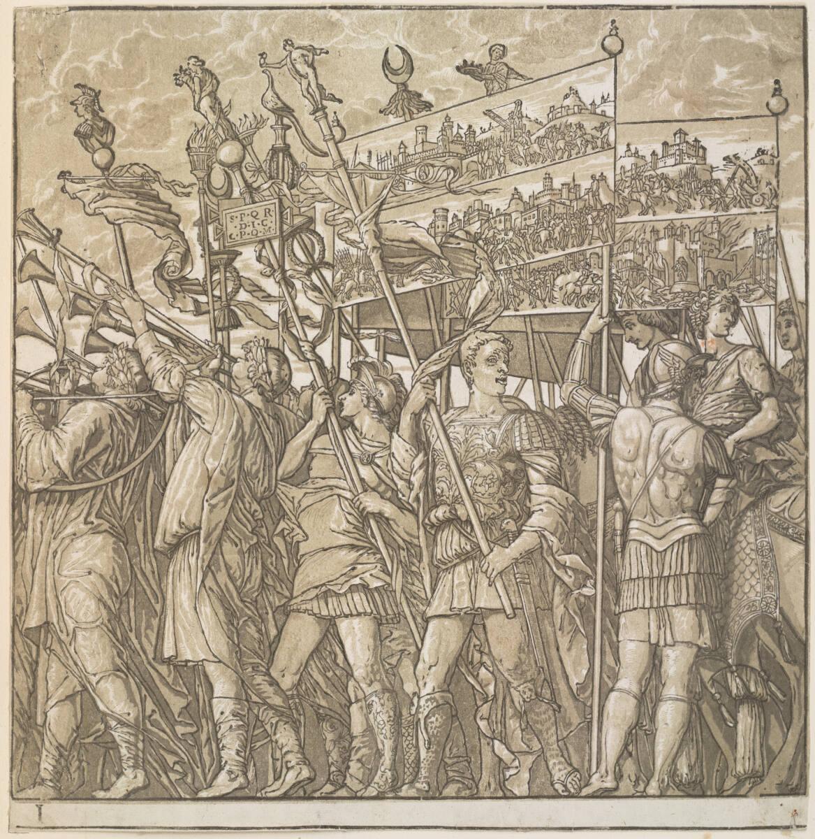 Andrea Andreani, Der Triumph des Julius Cäsar: Blatt 1, Inv. Nr.: DG2002/398