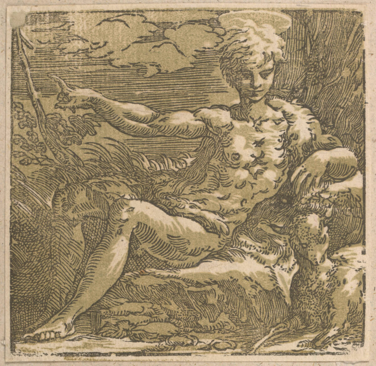 Johannes der Täufer in der Einöde, Антонио да Тренто