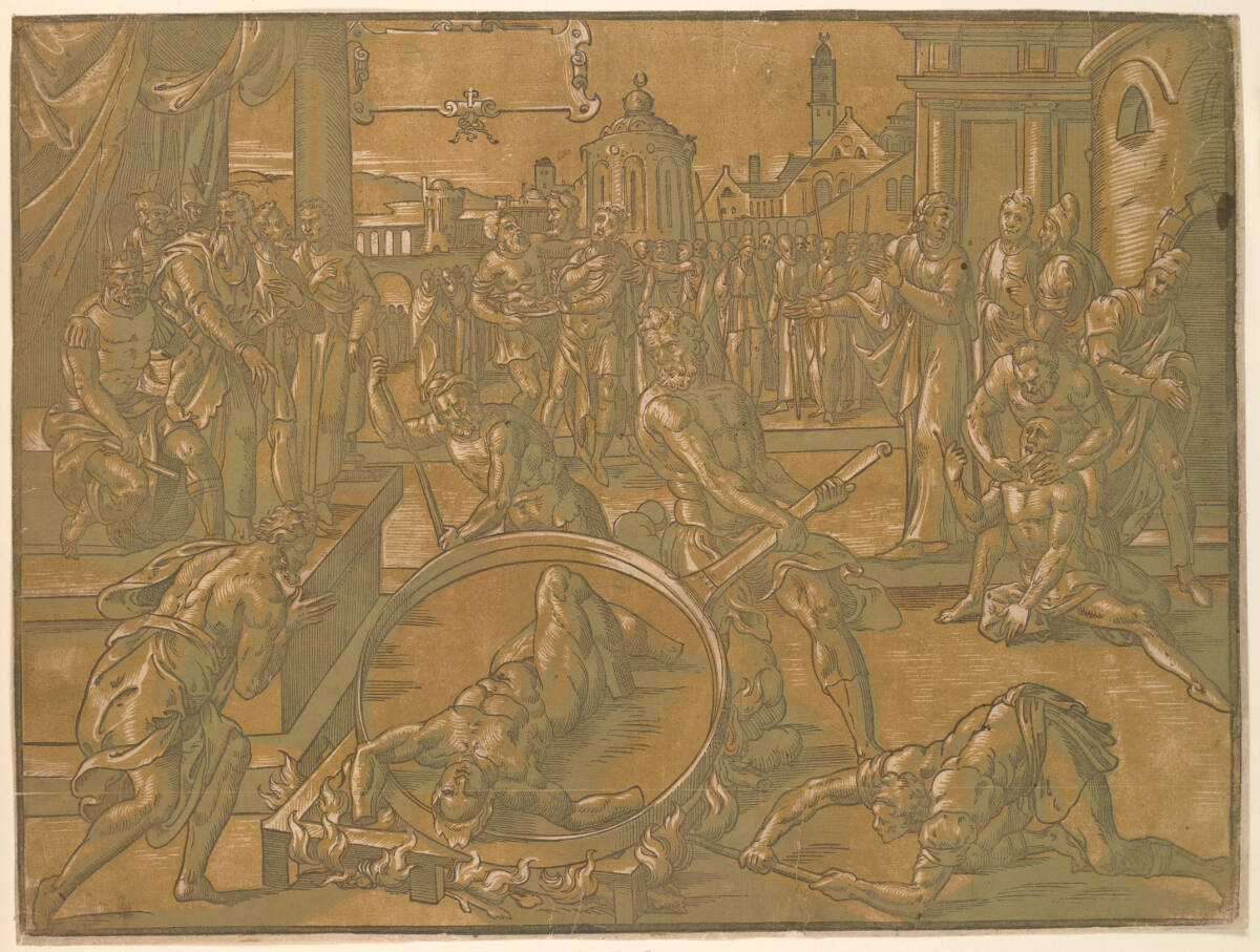 Das Martyrium der sieben Brüder und ihrer Mutter, Frans Floris, c. 1550–1560