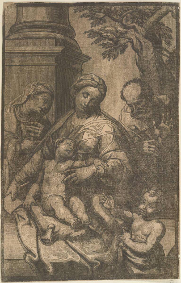 Giovanni Gallo, Marco dal Pino,  GEN. MARCO DA SIENA, Die Heilige Familie mit dem Johannesknabe…