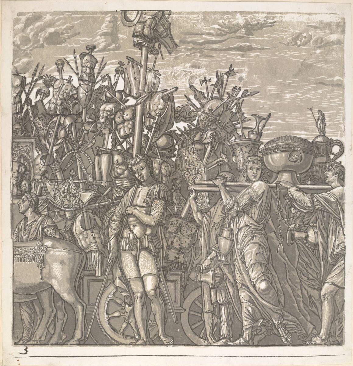Andrea Andreani, Der Triumph des Julius Cäsar: Blatt 3, Inv. Nr.: DG2002/400