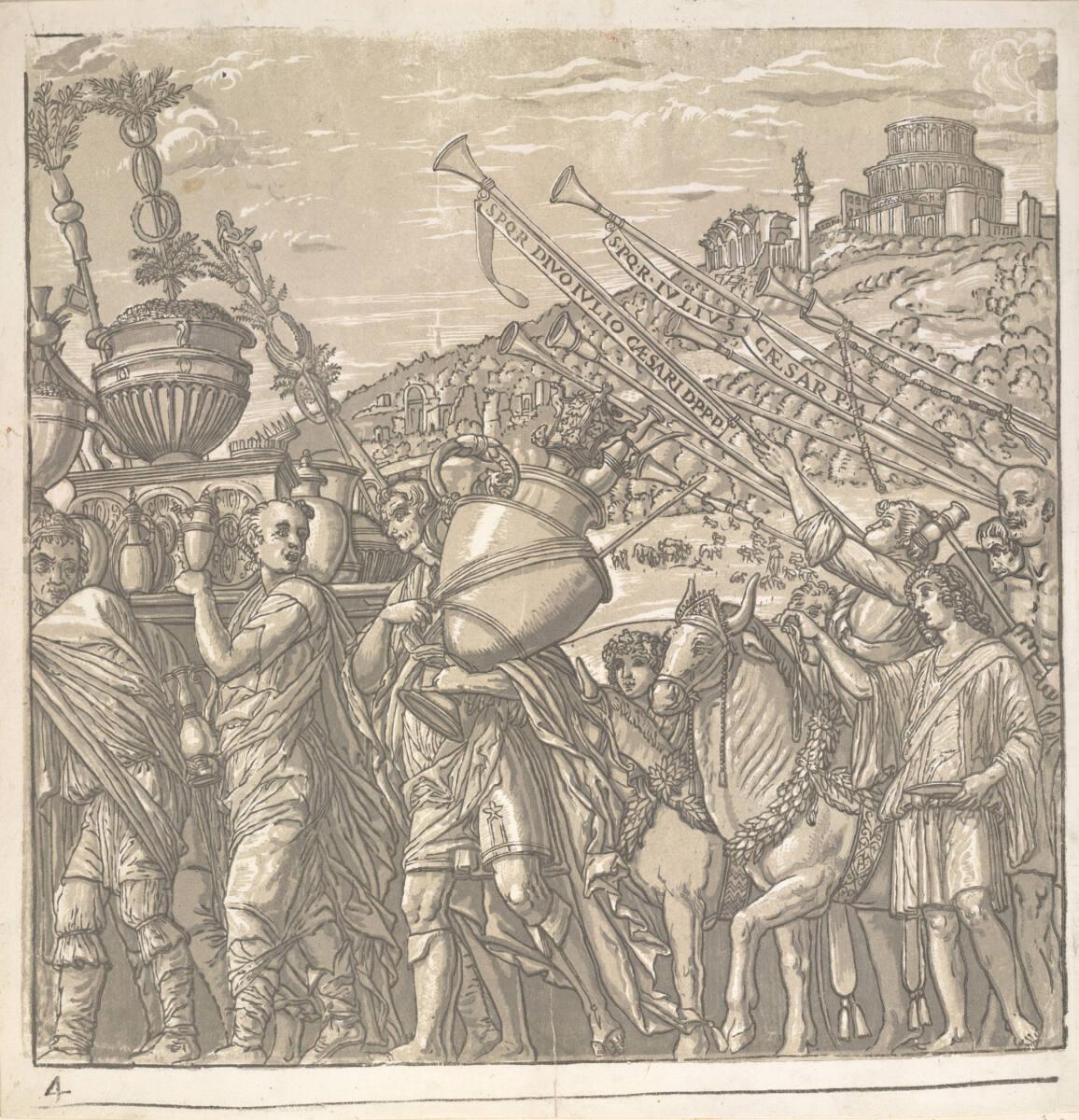 Andrea Andreani, Der Triumph des Julius Cäsar: Blatt 4, Inv. Nr.: DG2002/401