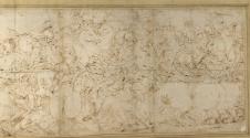 Luca Cambiaso, Reiterschlacht mit Fußvolk in antiker Tracht (Fries), Inv. Nr.: 17244