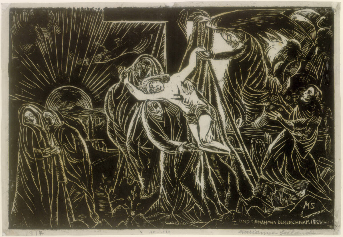 Kreuzabnahme, Marianne Seeland, 1917