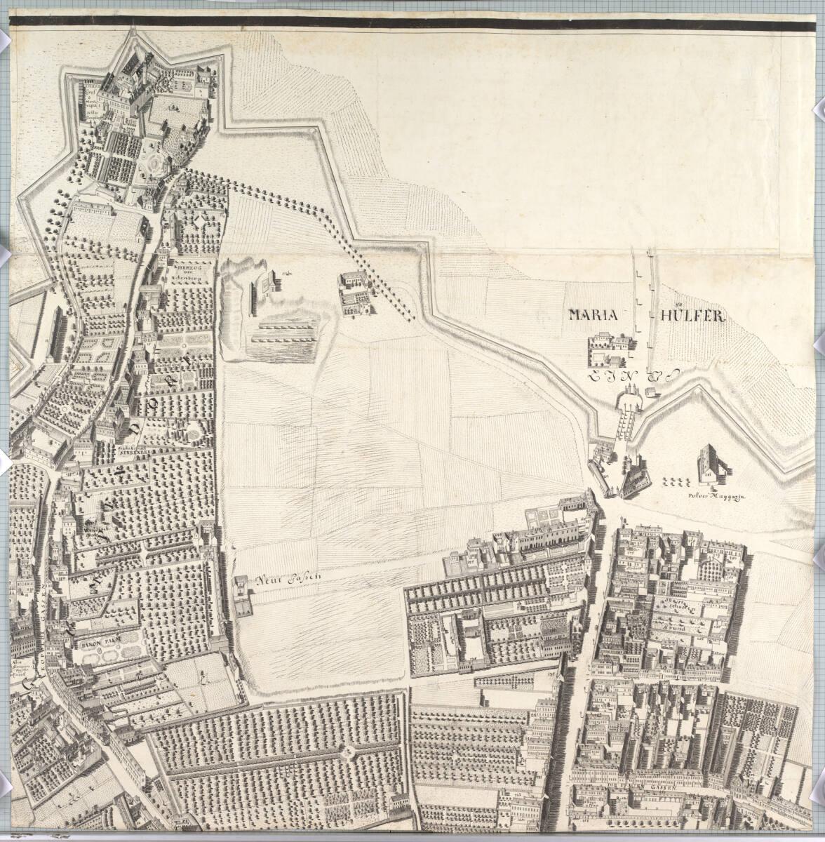 Joseph Daniel von Huber, Vogelschauansicht von Wien, Inv. Nr.: 37056