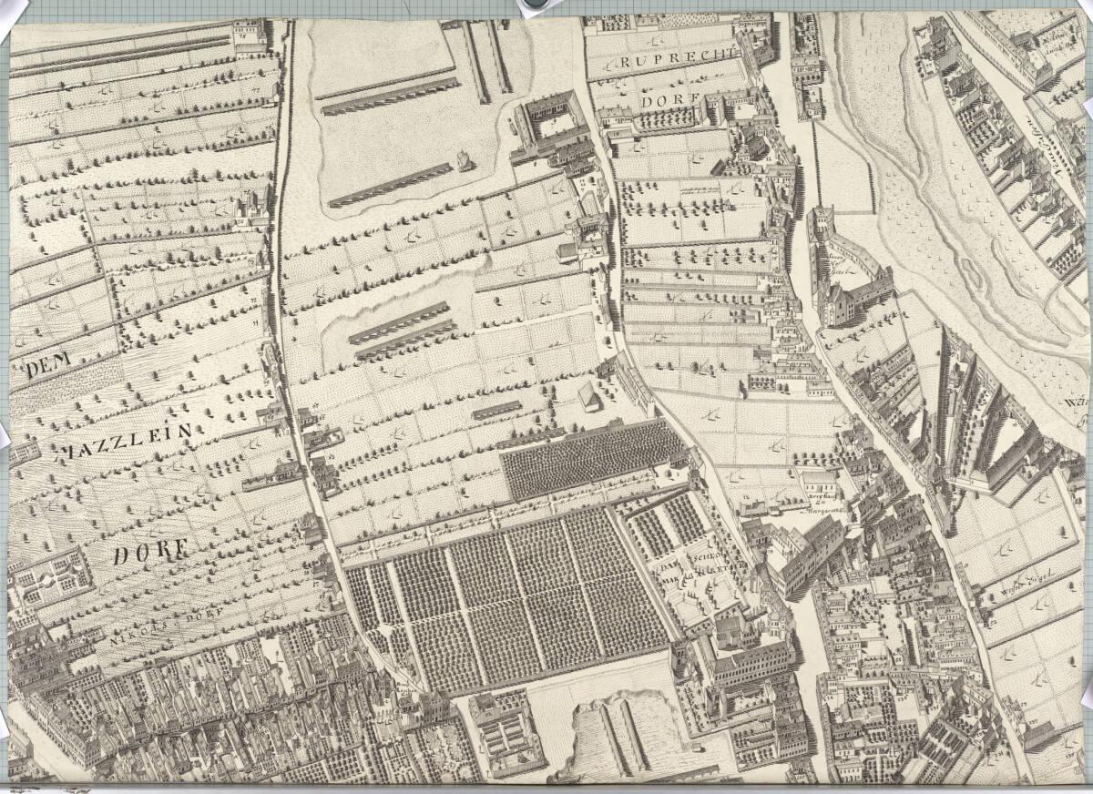 Joseph Daniel von Huber, Vogelschauansicht von Wien, Inv. Nr.: 37061