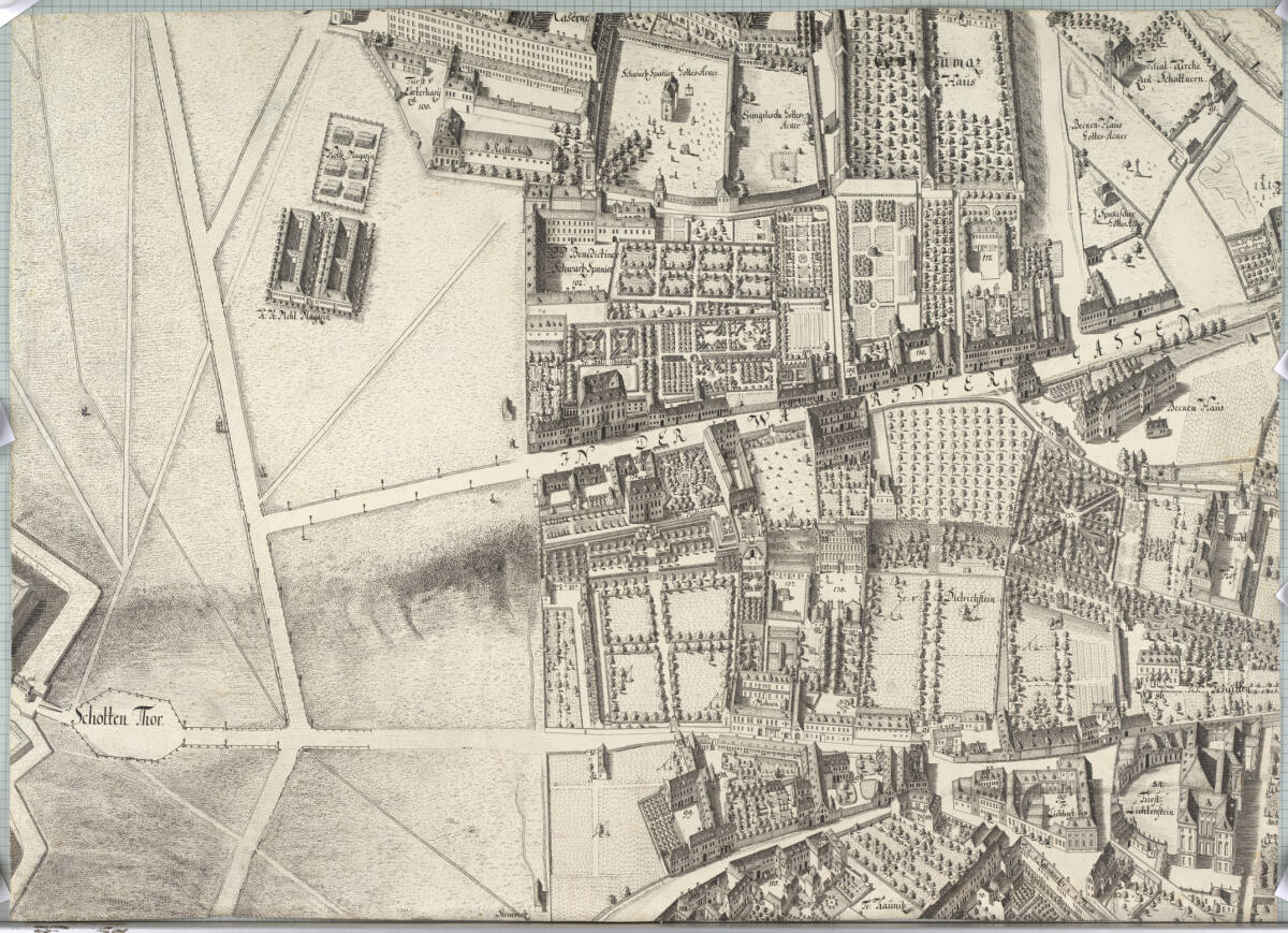 Vogelschauansicht von Wien, Joseph Daniel von Huber, 1769–1773
